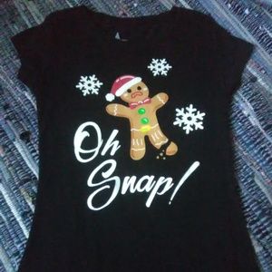Kids' "Oh Snap!" Gingerbread Man T-shirt Size S